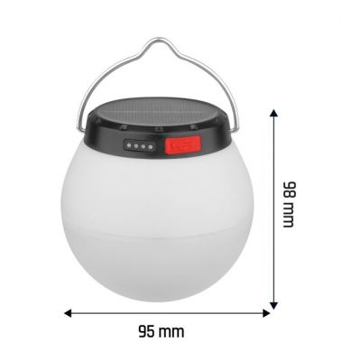 Lampka biwakowa LED solarna LUMINA ORB 800mAh czarny SPECTRUM (SLI055009)